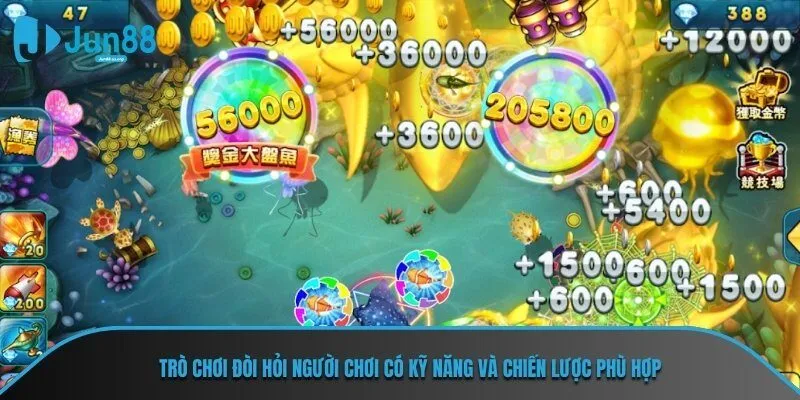 Trò chơi đòi hỏi người chơi có kỹ năng và chiến lược phù hợp