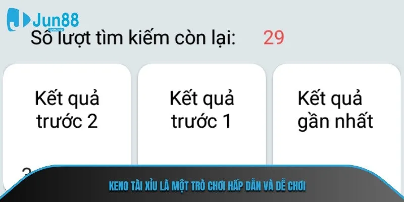 Keno tài xỉu là một trò chơi hấp dẫn và dễ chơi